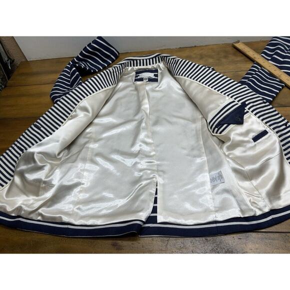 J Crew Schoolboy Blazer in Nautical Stripes Size 4 - Picture 10 of 13